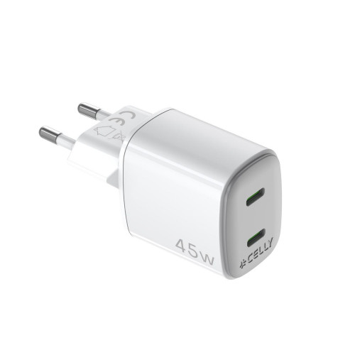 Cargador de Pared CELLY 2xUSB-C 45W...