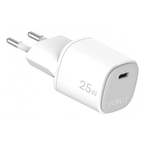 Cargador de Pared CELLY 25W 1xUSB-C...