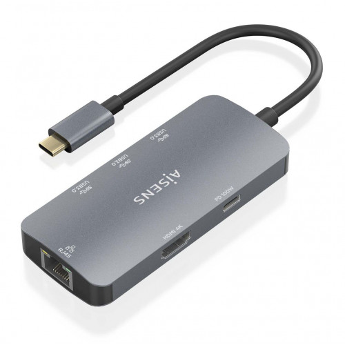 Dock AISENS USB-C a HDMI/USB/PD Gris...