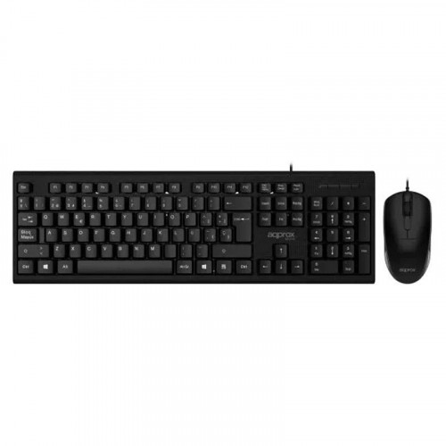 Teclado + Ratón Approx USB 2.0 Negro...