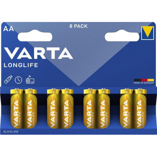 Pilas Varta Longlife AA Blister 8
