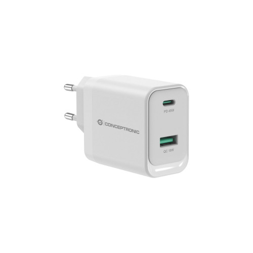 Cargador CONCEPTRONIC USB-A/C 45W PD...