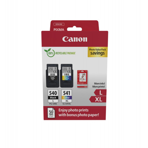 Tinta Canon PG540L/CL541XL + 50 Hojas...