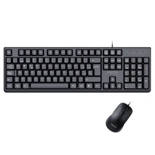 Teclado y Ratón Approx USB 2.0 Negro...
