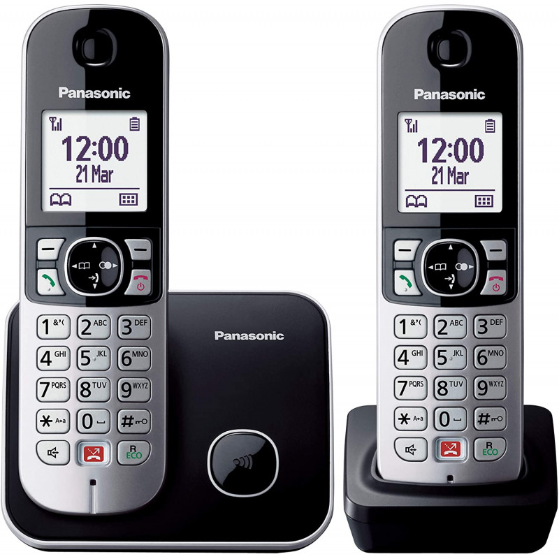 Panasonic Kx Tg6852spb Teléfono Fijo Inalámbrico Dúo Con Manos Libres