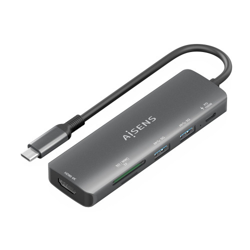 Docking AISENS 6en1 USB-C Gris...