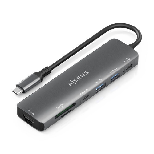 Docking AISENS 7 en 1 USB-C Gris...