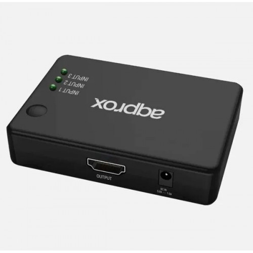 Switch Approx 4K/30Hz 3xHDMI Negro...