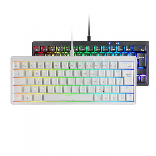 Teclado Mars Gaming RGB USB-C Blanco...