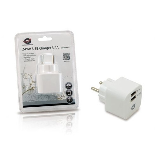 Cargador de Pared CONCEPTRONIC 2xUSB...