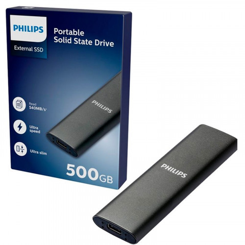 SSD Philips Slim 500Gb SATA USB-C 3.0...