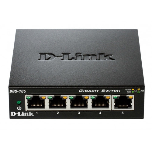 Switch D-Link 5p 10/100/1000 L2 Metal...