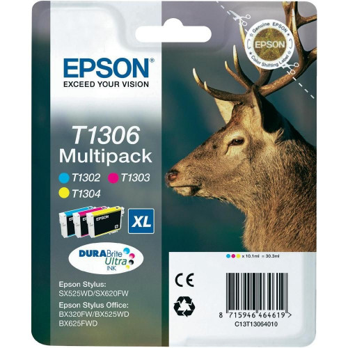 Tinta Epson T1306 Pack Tricolor...