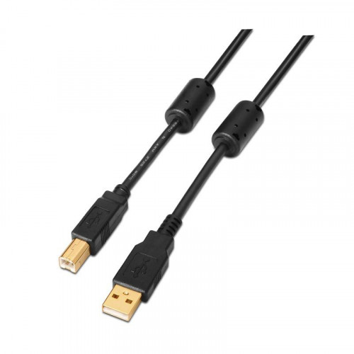Nanocable USB-A/M a USB-B/M 3m Negro