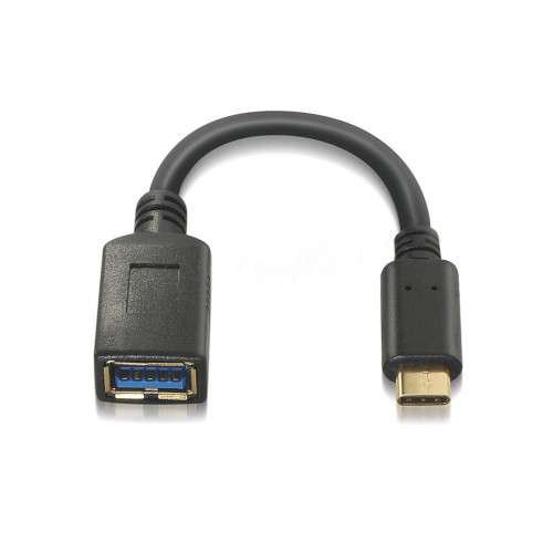 Nanocable USB-C/M a USB-A/H 15cm Negro
