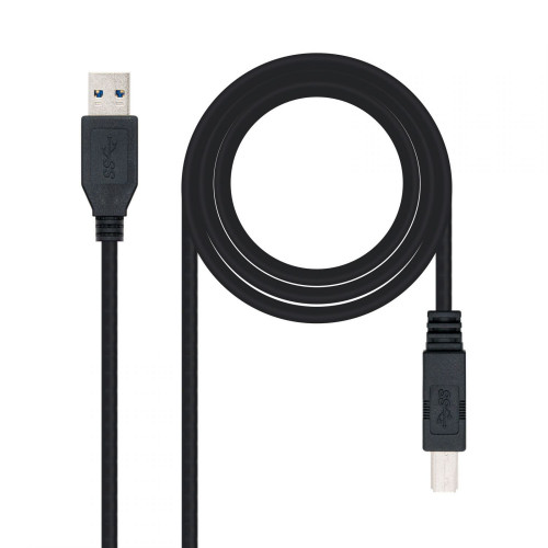 Nanocable USB-A/M a USB-B/M 2m Negro...