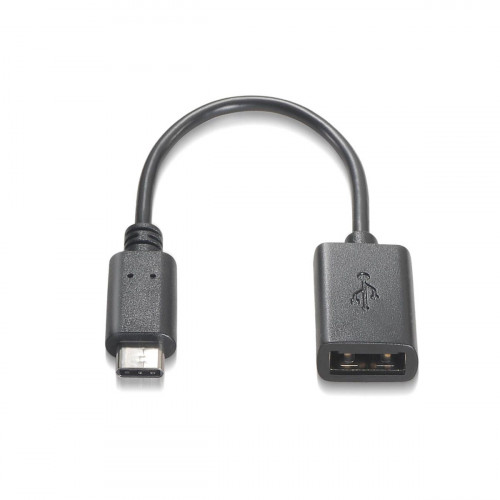 Nanocable USB-A/H a USB-C/M 15cm Negro
