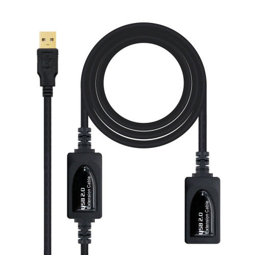 Nanocable USB-A/M a USB-A/H 15m Negro...