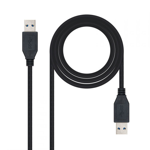 Nanocable USB-A/M a USB-A/M 2m Negro...