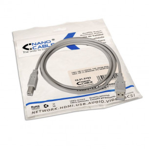 Nanocable USB-A/M a USB-B/M...