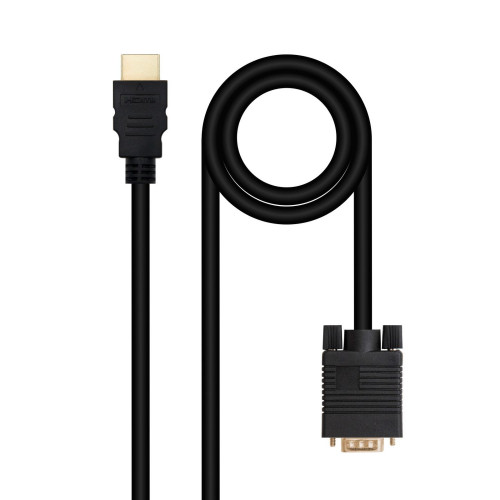 Nanocable HDMI/M a VGA/M 1.8m Negro