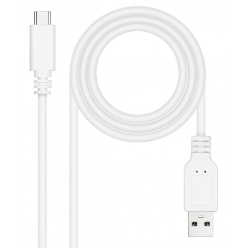 Nanocable USB-C/M a USB-A/M 50cm Blanco