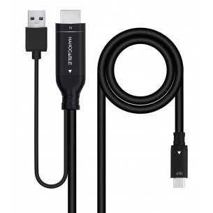 Nanocable HDMI/M a USB-C/M...
