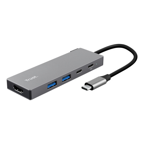 Adaptador Trust Dalyx 5en1 USB-C Gris...