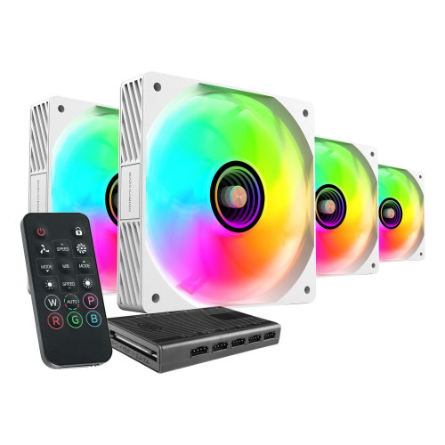 Kit Mars Gaming 4 Ventiladores ARGB...