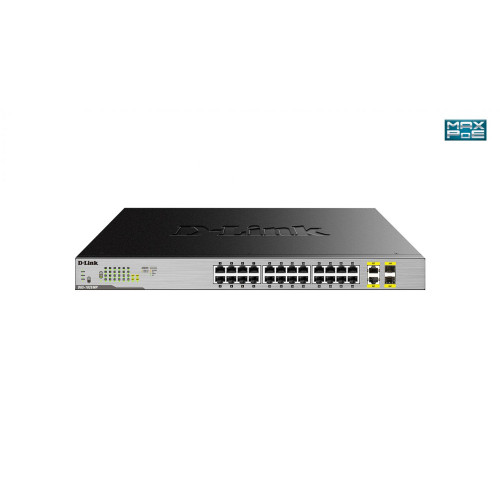 Switch D-Link 24xRJ45 GbE 2xSFP PoE...