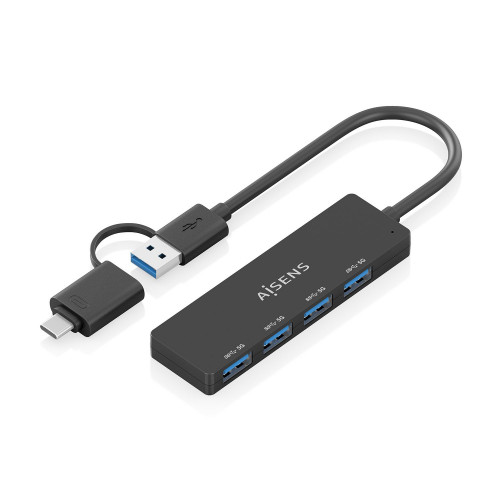 Hub AISENS USB-A + Adaptador USB-C a...