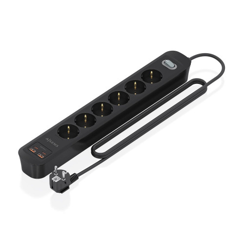 Regleta AISENS 6 Tomas 2xUSB-C...