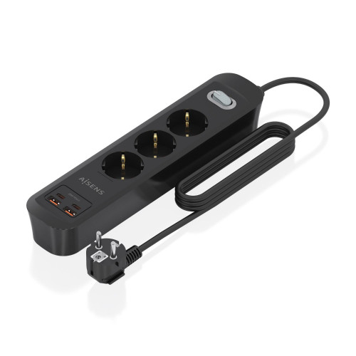 Regleta AISENS 3 Tomas, 2xUSB-C,...
