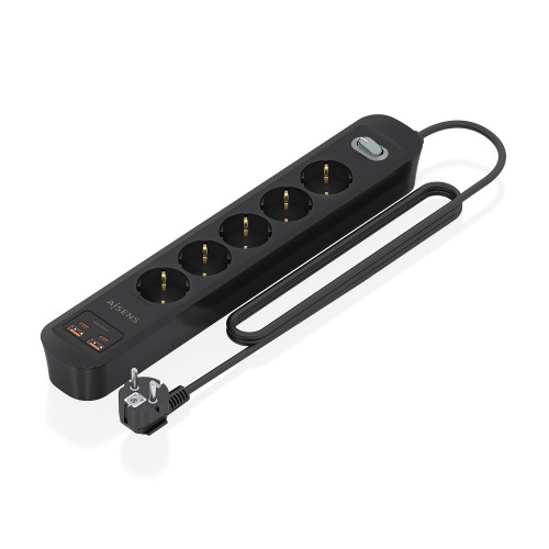 Regleta AISENS 5 Tomas 2xUSB-C...