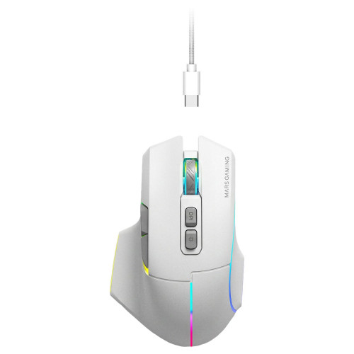 Ratón Mars Gaming Inalámbrico Blanco...