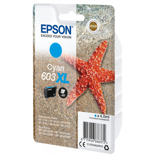 Tinta Epson 603XL Cian 4ml...