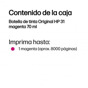 Botella Tinta HP 31 Magenta... 2