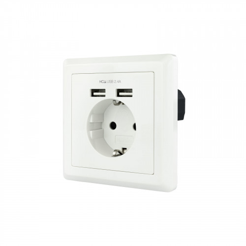 Enchufe Nanocable Pared 2xUSB Blanco...