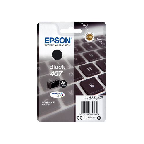 Tinta Epson 407 Negro 41.2ml 2900...