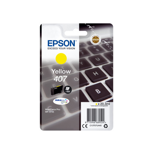 Tinta Epson 407 Amarillo 20.3ml 1900...