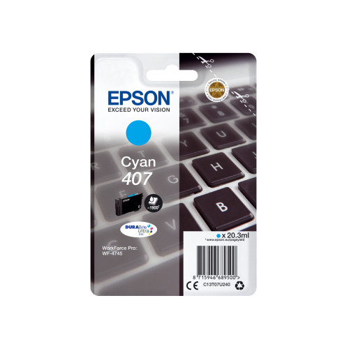 Tinta Epson 407 Cian 20.3ml 1900...