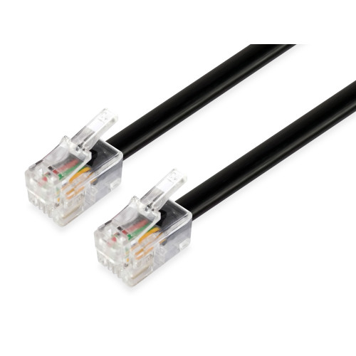 Cable Telefónico EQUIP RJ11 3m Negro...