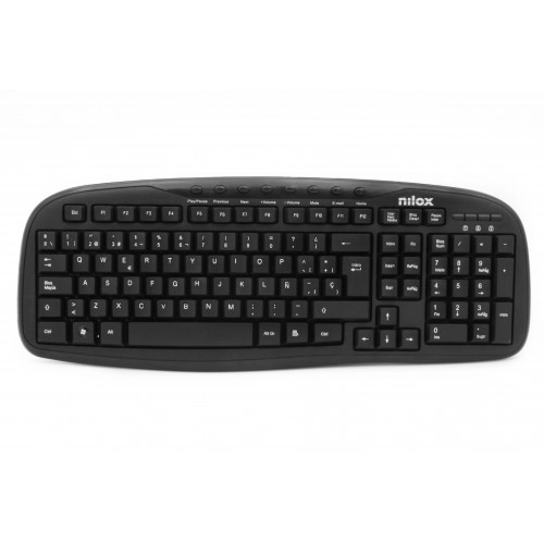 Teclado NILOX Multimedia USB Negro...