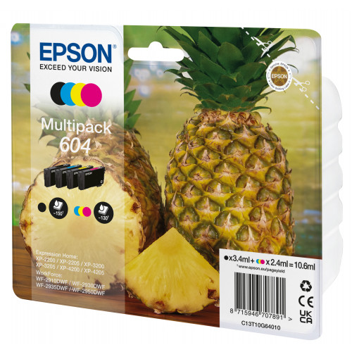 Tinta Epson 604 Pack Negro/Tricolor...