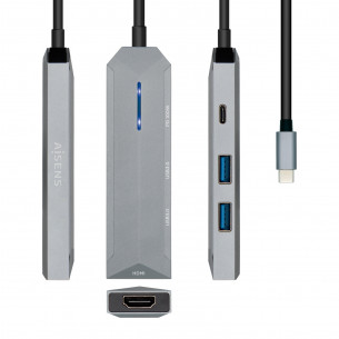Adaptador AISENS 4en1 USB-C...