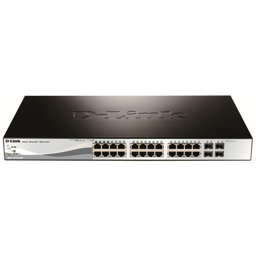 Switch D-Link 24xRJ45 GbE PoE Rack 1U...