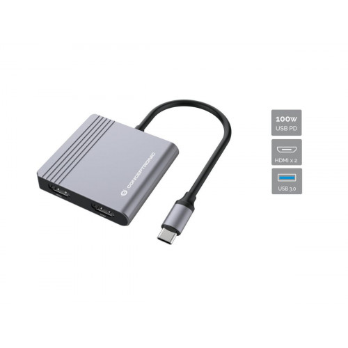 Adaptador CONCEPTRONIC 4en1 USB-C 3.0...