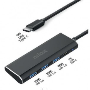 Hub NILOX USB-C a 3xUSB-A...