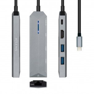Adaptador AISENS 5en1 USB-C...