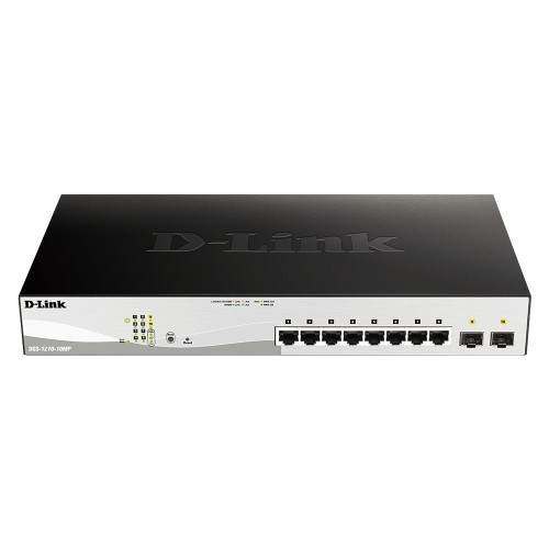 Switch D-Link 8xRJ45 GbE 2xSFP PoE...
